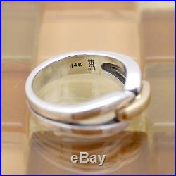 James Avery 14K Gold & Sterling Silver Enduring Bond Ring Size 8, 8.2 grams