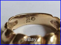 James Avery 14K Gold Tapered Fluted Ring Sz 4 RETIRED