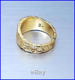 James Avery 14K Gold Textured Nugget Raised Crosslet Cross Ring Size 9 1/2