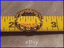 James Avery 14K Gold Tiny Hearts Crown Band Ring size 3 heart