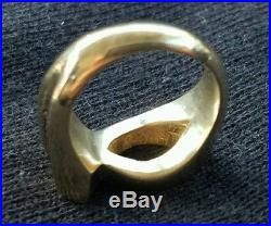 James Avery 14K Solid Yellow Gold Ichthus Fish Ring Sz 5. Retired. 10.4 grams