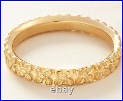 James Avery 14K Yellow GOLD Size 10 Delicate Blossom Ring Band RETIRED
