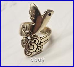 James Avery 14K Yellow Gold 60th Anniversary Paloma Dove Flower Ring Size 5 -10g
