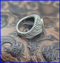 James Avery 14K Yellow Gold, 925 Sterling Silver, Onyx Ring Hallmarked Size 5