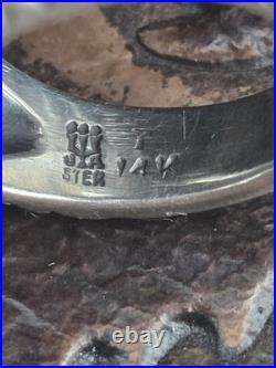 James Avery 14K Yellow Gold, 925 Sterling Silver, Onyx Ring Hallmarked Size 5