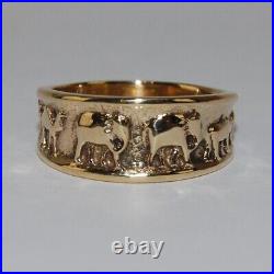 James Avery 14K Yellow Gold ANIMAL'S OF NOAH'S ARK RING Size 8 Retired