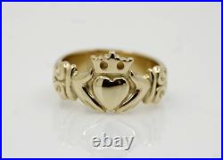 James Avery 14K Yellow Gold Crowned Heart Claddagh Ring Size 6 6.5g