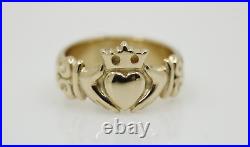 James Avery 14K Yellow Gold Crowned Heart Claddagh Ring Size 6 6.5g