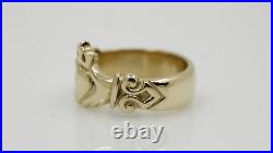 James Avery 14K Yellow Gold Crowned Heart Claddagh Ring Size 6 6.5g