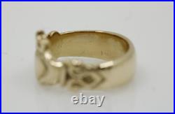 James Avery 14K Yellow Gold Crowned Heart Claddagh Ring Size 6 6.5g