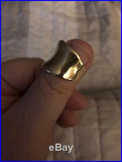 James Avery 14K Yellow Gold Cuff Ring Band Size 8 Signed