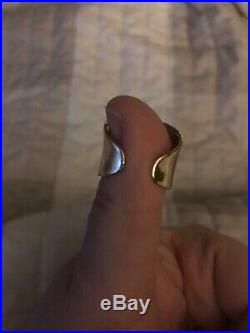 James Avery 14K Yellow Gold Cuff Ring Band Size 8 Signed