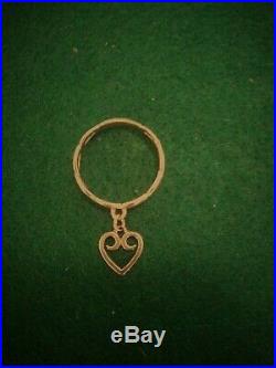 James Avery 14K Yellow Gold Dangle Ring (heart), Size 8