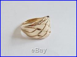 James Avery 14K Yellow Gold Domed Weave Ring Sz 10-1/2 RETIRED 12.3 Grams