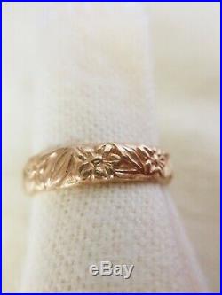 James Avery 14K Yellow Gold Flower Ring Band