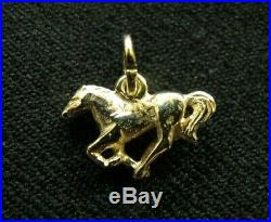 James Avery 14K Yellow Gold Galloping Mustang Charm with jump ring SHIPS FREE