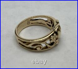 James Avery 14K Yellow Gold Heart & Vines Ring Size 5