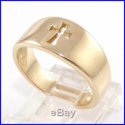 James Avery 14K Yellow Gold Narrow Crosslet Band Ring Size 6.5 LQ3-G