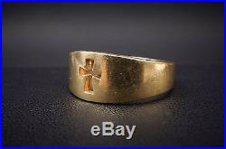 James Avery 14K Yellow Gold Narrow Crosslet Ring Size 7 RG-1600 Estate RG758