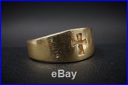 James Avery 14K Yellow Gold Narrow Crosslet Ring Size 7 RG-1600 Estate RG758