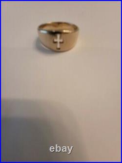 James Avery 14K Yellow Gold Narrow Crosslet Ring Size 9