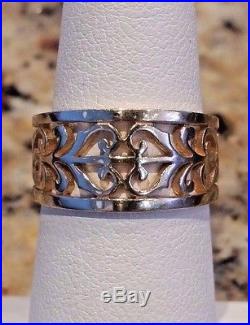 James Avery 14K Yellow Gold Open Adorned Ring Size 8.5