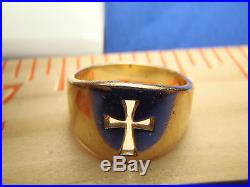 James Avery 14K Yellow Gold Open Cross 12MM Ring 6.8 Gram Size 7 1/2 Lot 574