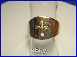 James Avery 14K Yellow Gold Open Cross 12MM Ring 6.8 Gram Size 7 1/2 Lot 574