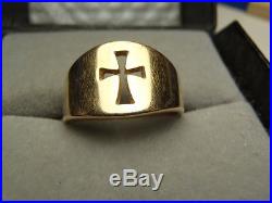 James Avery 14K Yellow Gold Open Cross 12MM Ring 6.8 Gram Size 7 1/2 Lot 574