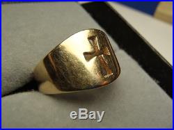 James Avery 14K Yellow Gold Open Cross 12MM Ring 6.8 Gram Size 7 1/2 Lot 574