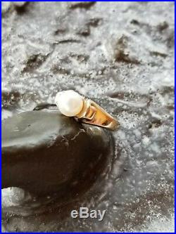 James Avery 14K Yellow Gold Pearl Ring Size 4.5