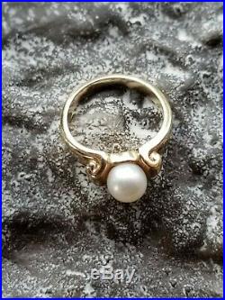 James Avery 14K Yellow Gold Pearl Ring Size 4.5