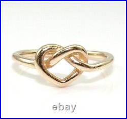 James Avery 14K Yellow Gold Ring Heart Love Knot Size 4.5 LHK2