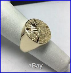 James Avery 14K Yellow Gold Sand Dollar Ring Retired Rare Size 6