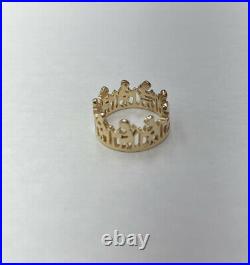 James Avery 14K Yellow Gold School Children at Desks Band Ring Size 8 & 5.9gr