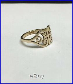 James Avery 14K Yellow Gold Scroll Cross Ring Size 6.25