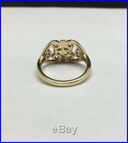 James Avery 14K Yellow Gold Scroll Cross Ring Size 6.25