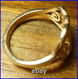 James Avery 14K Yellow Gold Scroll Cross Ring Size 6.5