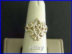 James Avery 14K Yellow Gold Scrolled Ichthus Ring Size 6 No Reserve
