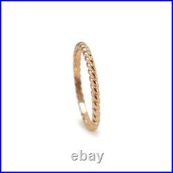 James Avery 14K Yellow Gold Small Twisted Wire Band Ring