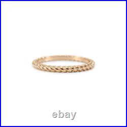James Avery 14K Yellow Gold Small Twisted Wire Band Ring
