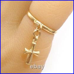 James Avery 14K Yellow Gold St. Teresa Cross Charm Ring Size 3.5 LLC2