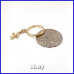 James Avery 14K Yellow Gold St. Teresa Cross Charm Ring Size 3.5 LLC2