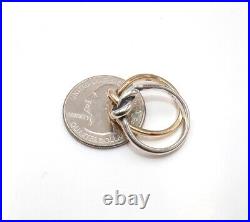 James Avery 14K Yellow Gold Sterling Silver Original Lovers Knot Ring Sz 6 LLK