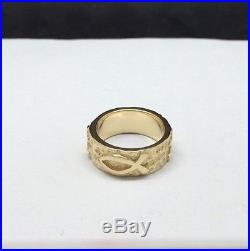James Avery 14K Yellow Gold Textured Ichthus Ring Size 7