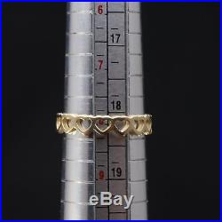 James Avery 14K Yellow Gold Tiny Hearts Band Ring 2.0 GRAMS Size 8.25