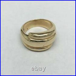 James Avery 14K Yellow Gold Triple Dome Wrap Around Ring Size 8.5