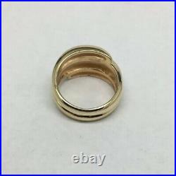 James Avery 14K Yellow Gold Triple Dome Wrap Around Ring Size 8.5