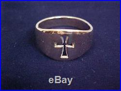 James Avery 14K Yellow Gold Wide Crosslet Ring Size 9.5