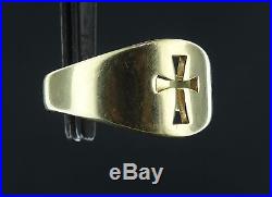 James Avery 14K Yellow Gold Wide Crosslet Ring Sz 9.75 R-200 Retail $950 RG429